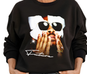 Women's Future We Don't Trust You Sweatshirt - Female wearing unisex hip hop streetwear