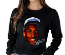 Woman styling Kobe Draft Day Black Long Sleeve – Feminine 90s Basketball Look