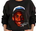 Woman styling Kobe Draft Day Black Sweatshirt – Feminine Basketball Archive Look