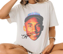 Woman styling Kobe Draft Day Black Tee – Feminine Vintage Basketball Fashion