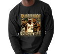 Man wearing LeBron 'Chosen One' Black Tee – Vintage High School Basketball Style