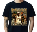 Man wearing LeBron 'Chosen One' Black Tee – Vintage High School Basketball Style