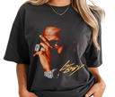 Woman styling Lil Baby 'My Turn' Tee – Feminine Trap Fashion