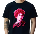 Man wearing Ice Spice Graphic Black Tee - Oversized Streetwear Look