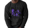Man wearing KISS Alive Long Sleeve – Vintage Rock Streetwear with Leather Jacket