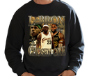 Man wearing LeBron Chosen One Black Sweatshirt – Oversized Throwback Style