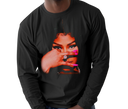Man wearing Nicki Minaj Black Long Sleeve – Rap Fan Performance Wear