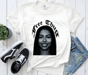 Mariah the Scientist Free Thug White Tee Flat Lay – Vintage R&B Product Display
