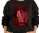 Scarface The World Is Yours Sweatshirt – Vintage Gangster Movie Hoodie, Retro Streetwear for Film Fans