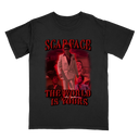 Vintage Scarface movie graphic tee featuring 'The World Is Yours' slogan in retro style