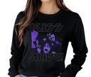 Woman styling KISS Alive Long Sleeve – Feminine Vintage Rock Look