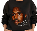 Woman styling Kanye West YE Sweatshirt - Baddie Yeezy Look