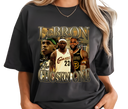 Woman styling LeBron Chosen One Black Tee – Y2K Basketball Baddie Look