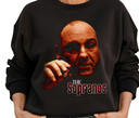 Women's Sopranos Sweatshirt – Female wearing Tony Soprano TV show crewneck – Fitted mobster fan wear