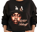 Women's Takeoff RIP Tribute Sweatshirt - Female paying respects with Migos memorial wear