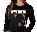 3. Woman styling black Bad Boys movie long sleeve, casual unisex film merchandise.