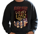 Oversized horror movie sweatshirt featuring Fright Night vampire artwork