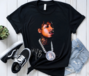 Black NBA YoungBoy Top Pain tee mockup styled with sneakers, urban streetwear.