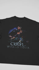 Official Kehlani 'The Crash World Tour' T-shirt - Close-up video shows ultra-soft tri-blend fabric, exclusive tour date graphics, and reinforced stitching for concert-ready durability.