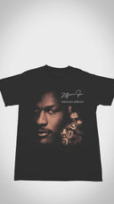Vintage Michael Jordan '6 Rings' T-shirt - Close-up video shows heavyweight 100% cotton, distressed 1998 Bulls championship graphics, and authentic NBA Finals patch for 90s basketball collectors.