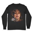 Black Tate McRae Greedy graphic long sleeve flat lay front view